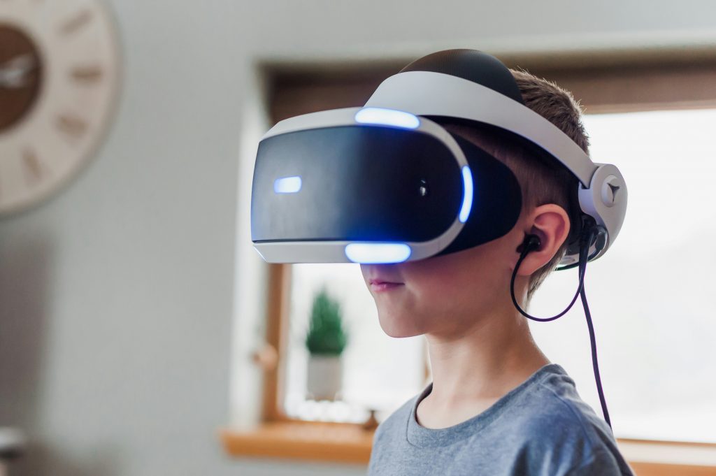 Boy with a VR Headset